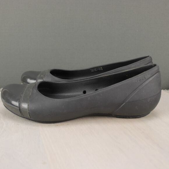 Crocs Ballet Flats Slip On Comfort Womens 9 Gray Casual Shoes - Picture 5 of 9